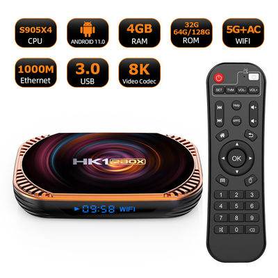 Smart Dreamlink IPTV Box HK1RBOX-X4 8K 4GB 2.4G/5G Wifi Disesuaikan