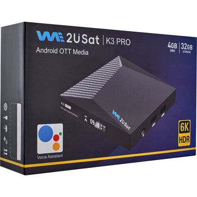IPTV Box Android We2u K3 Pro Lifetime IPTV Box Hitam